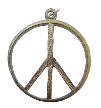 1 3/4" Peace Sign amulet