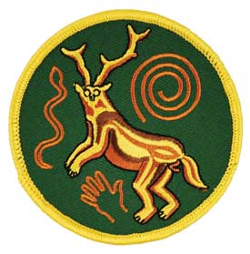 Paleo Shaman iron-on patch 3"